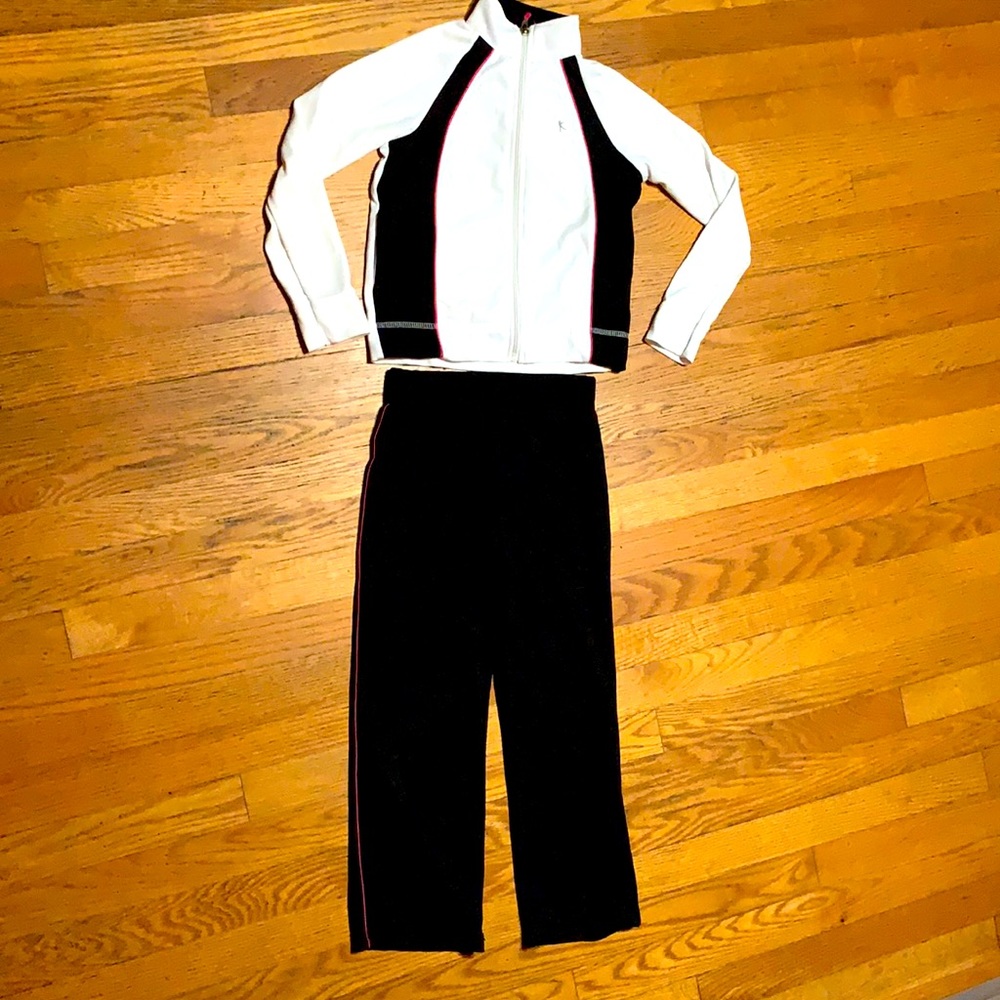 Girls Black and White Danskin Now Jumpsuit Size 6X